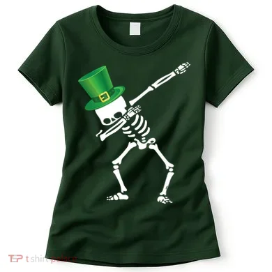 Irish Dabbing Skeleton St. Patrick's Day Women's T-Shirt