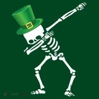 Irish Dabbing Skeleton St. Patrick's Day Kids Sweatshirt thumb 2