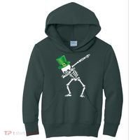 Irish Dabbing Skeleton St. Patrick's Day Kids Hoodie thumb 0