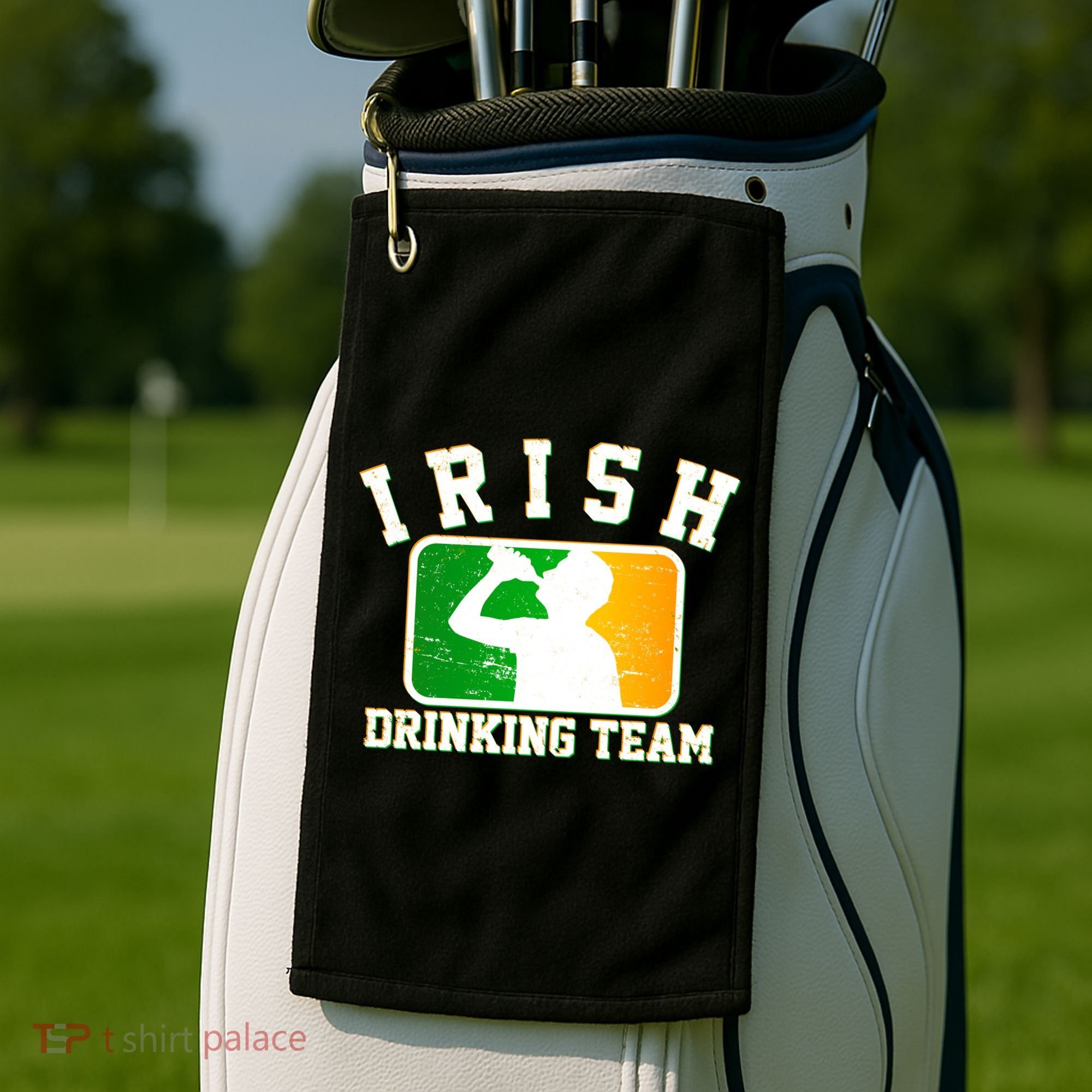 Irish Drinking Team Sports Logo Golf Towel