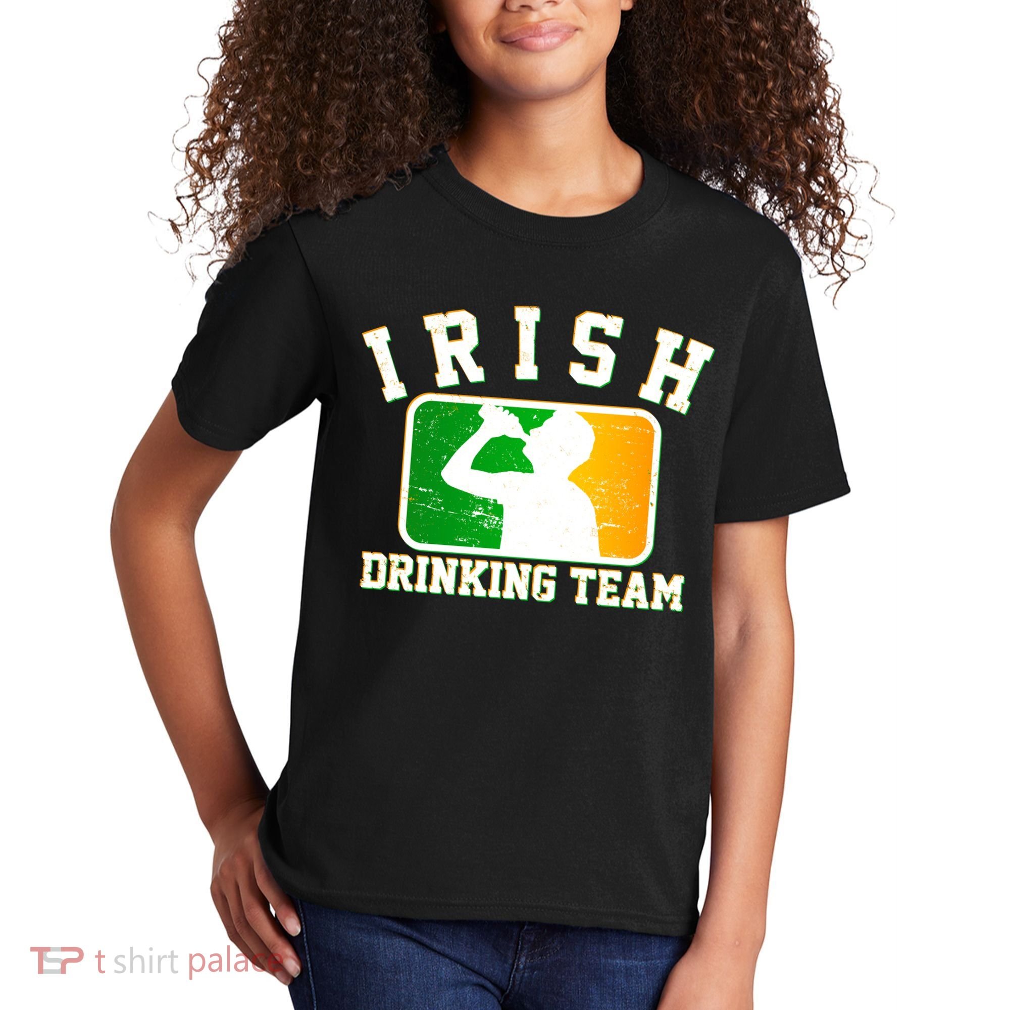 Irish Drinking Team Sports Logo Kids T-Shirt