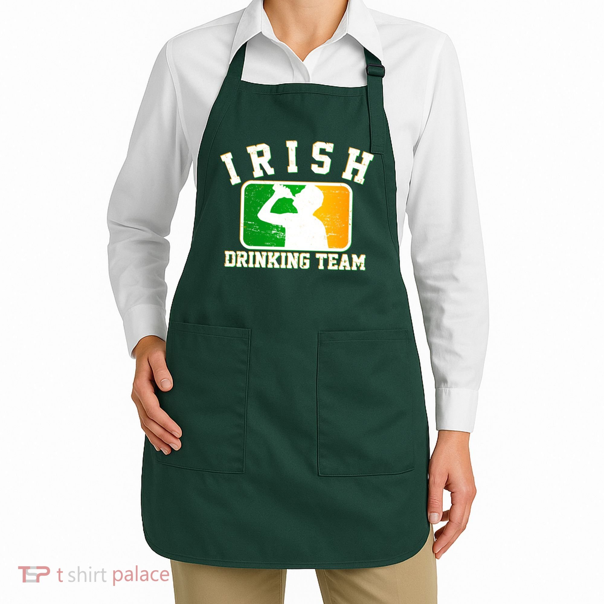 Irish Drinking Team Sports Logo Apron