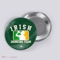 Irish Drinking Team Sports Logo Button thumb 0