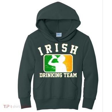 Irish Drinking Team Sports Logo Kids Hoodie