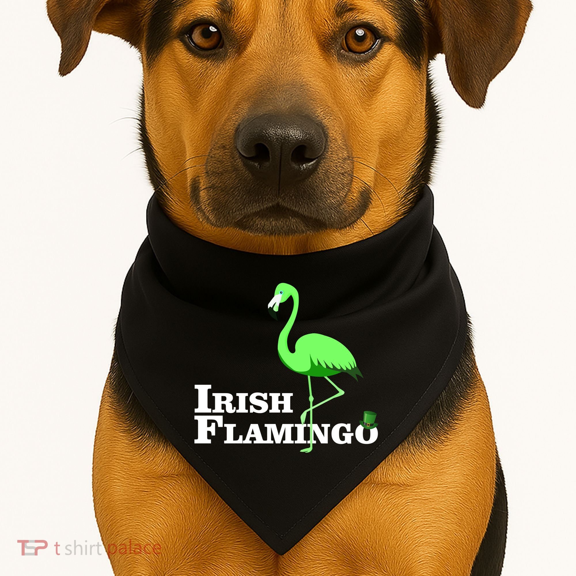 Irish Flamingo USA-Made Doggie Bandana