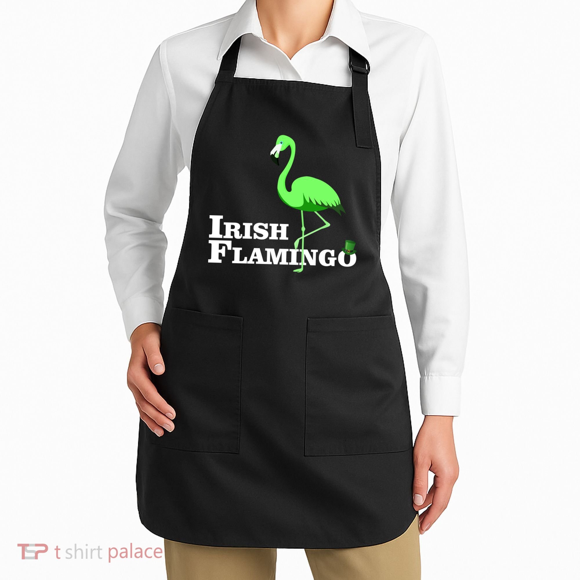 Irish Flamingo Apron
