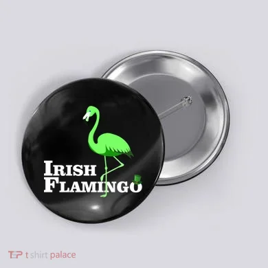 Irish Flamingo Button
