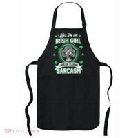 Irish Girl I Speak Fluent Sarcasm Apron thumb 0
