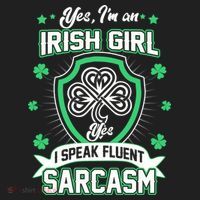 Irish Girl I Speak Fluent Sarcasm Beanie thumb 2