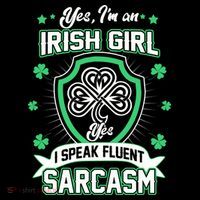 Irish Girl I Speak Fluent Sarcasm Women's Hoodie thumb 2