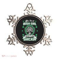 Irish Girl I Speak Fluent Sarcasm Ornament thumb 0