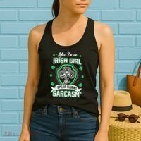 Irish Girl I Speak Fluent Sarcasm Women's Tank Top thumb 2