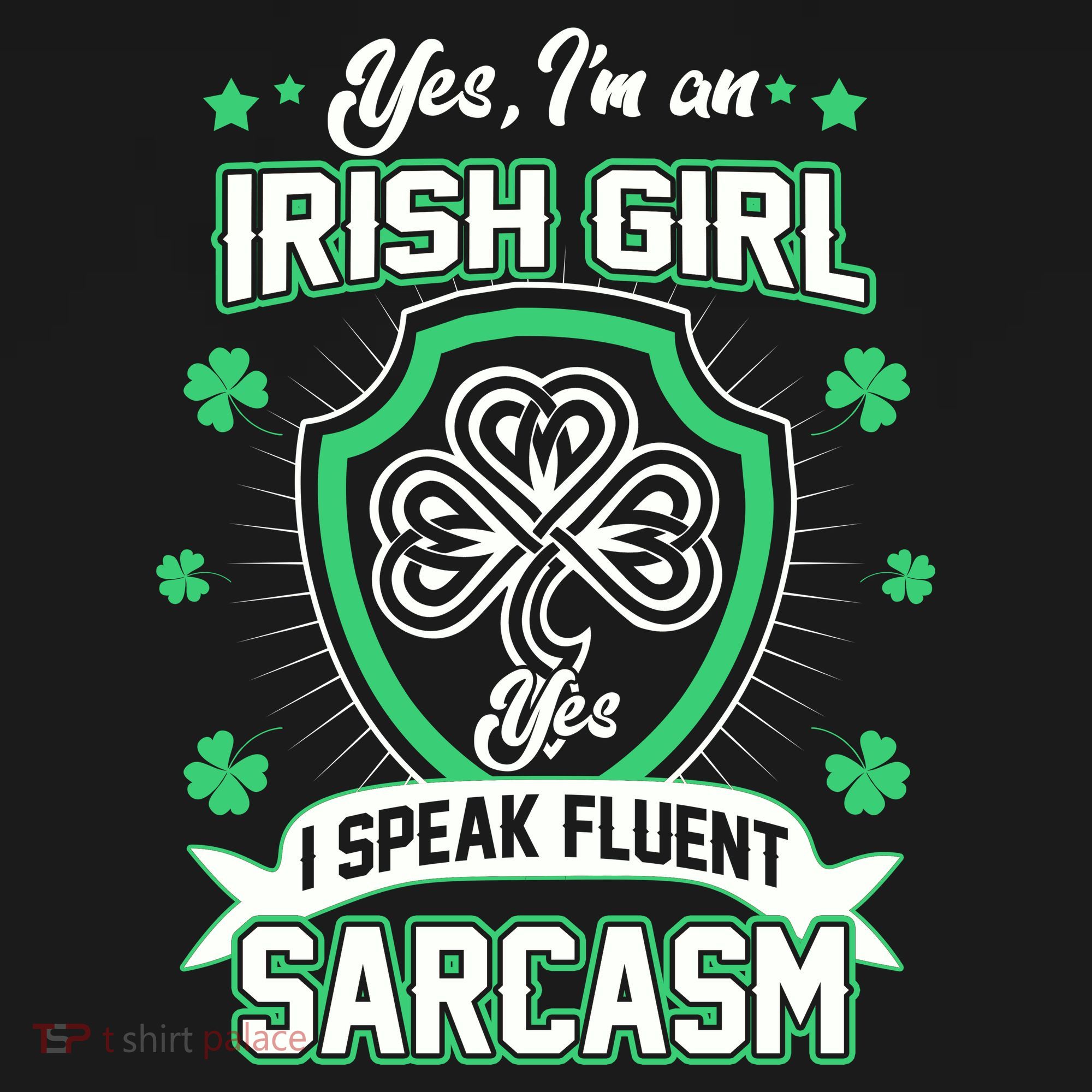 Irish Girl I Speak Fluent Sarcasm Kids Sweatshirt