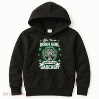 Irish Girl I Speak Fluent Sarcasm Kids Hoodie thumb 0