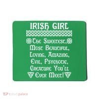 Irish Girl The Sweetest to Psychotic Creature You Will Meet Mousepad thumb 0