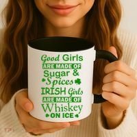 Irish Girls Are Made Of Whiskey On Ice Coffee Mug thumb 3