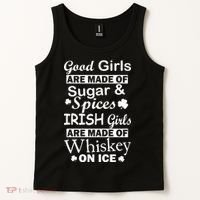 Irish Girls Are Made Of Whiskey On Ice Tank Top thumb 2