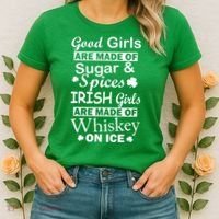 Irish Girls Are Made Of Whiskey On Ice Women's T-Shirt thumb 2