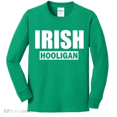 Irish Hooligan Kids Long Sleeve Shirt