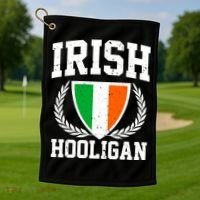 Irish Hooligan Funny St. Paddy's Day Golf Towel thumb 1