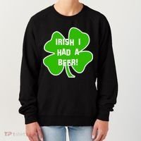 Irish I Had A Beer Clover St. Patrick's Day Women's Sweatshirt thumb 0