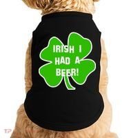 Irish I Had A Beer Clover St. Patrick's Day Doggie Tank thumb 0