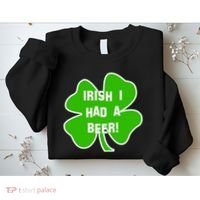 Irish I Had A Beer Clover St. Patrick's Day Sweatshirt thumb 2
