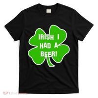 Irish I Had A Beer Clover St. Patrick's Day T-Shirt thumb 0
