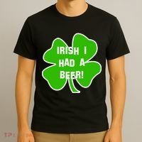 Irish I Had A Beer Clover St. Patrick's Day T-Shirt thumb 3