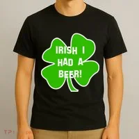 Irish I Had A Beer Clover St. Patrick's Day T-Shirt thumb 3