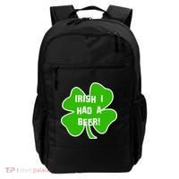 Irish I Had A Beer Clover St. Patrick's Day Backpack thumb 0