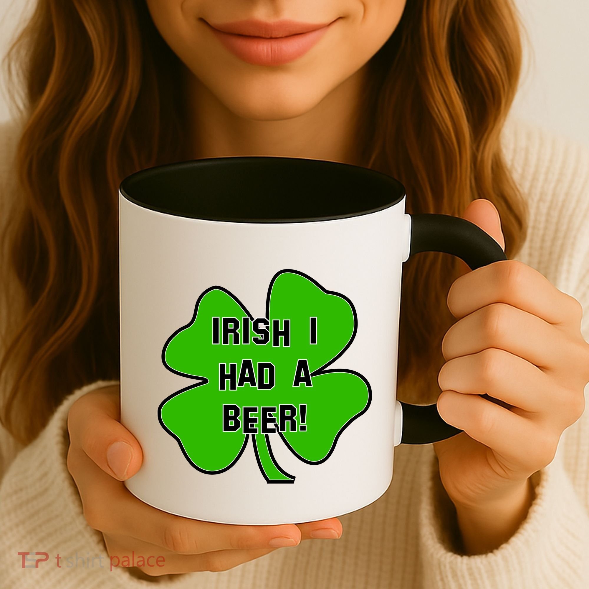 Irish I Had A Beer Clover St. Patrick's Day Coffee Mug