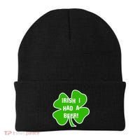 Irish I Had A Beer Clover St. Patrick's Day Beanie thumb 0
