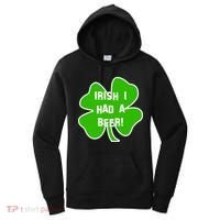 Irish I Had A Beer Clover St. Patrick's Day Women's Hoodie thumb 0