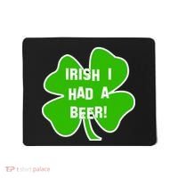 Irish I Had A Beer Clover St. Patrick's Day Mousepad thumb 0