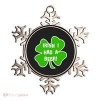 Irish I Had A Beer Clover St. Patrick's Day Ornament thumb 0