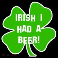Irish I Had A Beer Clover St. Patrick's Day Ornament thumb 1