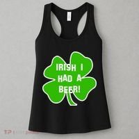 Irish I Had A Beer Clover St. Patrick's Day Women's Tank Top thumb 3