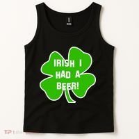 Irish I Had A Beer Clover St. Patrick's Day Tank Top thumb 2