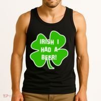 Irish I Had A Beer Clover St. Patrick's Day Tank Top thumb 3