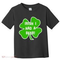 Irish I Had A Beer Clover St. Patrick's Day Toddler T-Shirt thumb 0