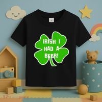 Irish I Had A Beer Clover St. Patrick's Day Toddler T-Shirt thumb 3