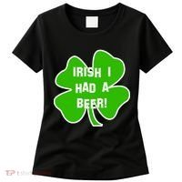 Irish I Had A Beer Clover St. Patrick's Day Women's T-Shirt thumb 0
