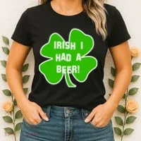Irish I Had A Beer Clover St. Patrick's Day Women's T-Shirt thumb 2