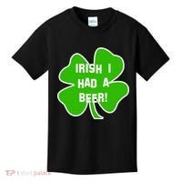 Irish I Had A Beer Clover St. Patrick's Day Kids T-Shirt thumb 0