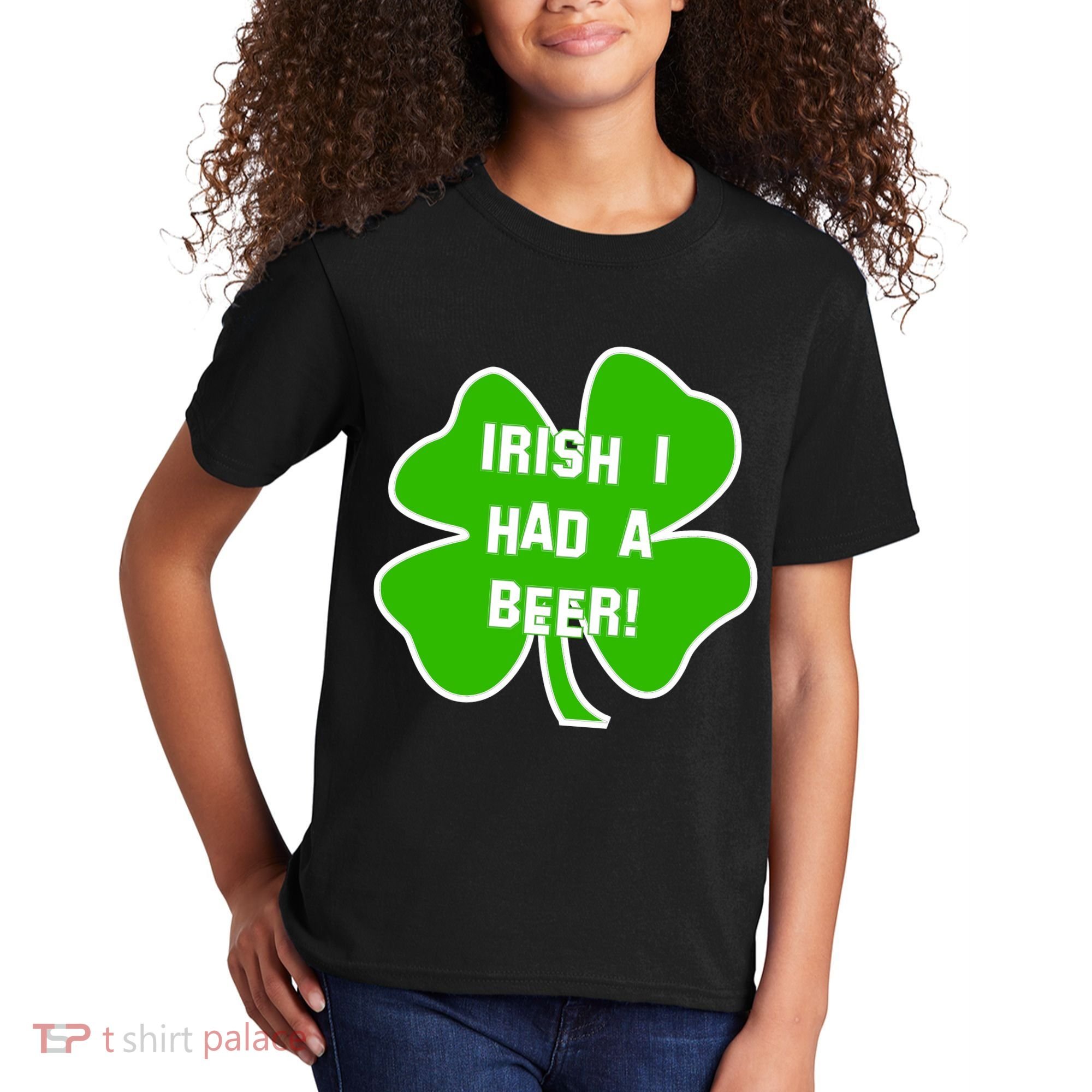 Irish I Had A Beer Clover St. Patrick's Day Kids T-Shirt