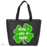 Irish I Had A Beer Clover St. Patrick's Day Tote Bag thumb 0