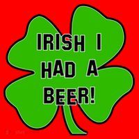 Irish I Had A Beer Clover St. Patrick's Day Santa Hat thumb 1