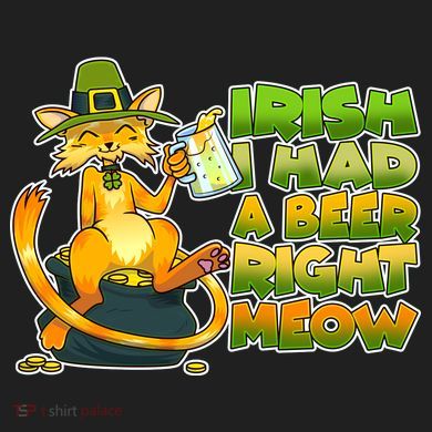 Irish I had A Beer Right Meow Comfort Colors T-Shirt