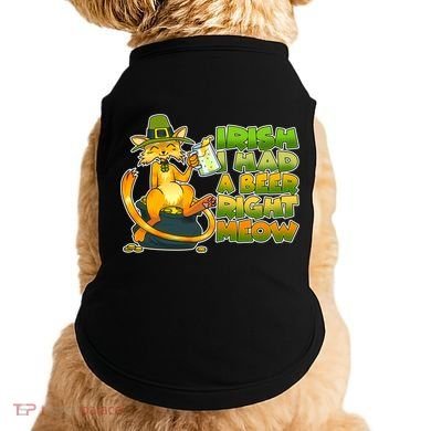 Irish I had A Beer Right Meow Doggie Tank